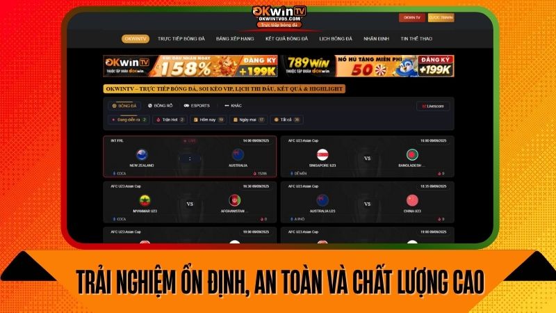 Vì sao nên xem trực tiếp bóng đá tại OKWINTV – trải nghiệm HD mượt mà, không quảng cáo